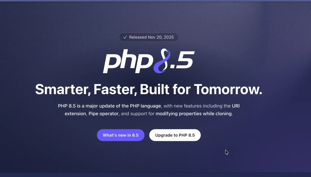 جدید ترین آپدیت php(نسخه 8.5)