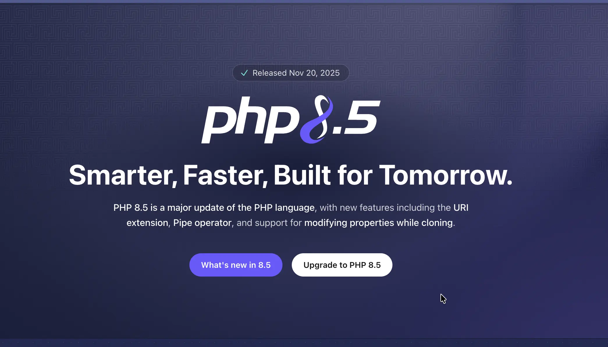 جدید ترین آپدیت php(نسخه 8.5)